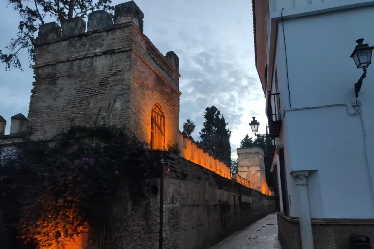 sevilla encantada nocturna muralla callejon del agua 768x512